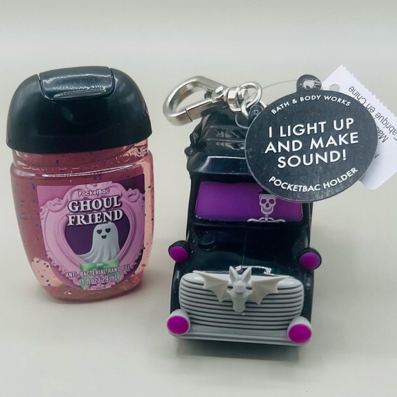 Bath & Body Works HALLOWEEN Light Up/Sounds Hearse PocketBac Holder 1 Hand Gel - Picture 5 of 10